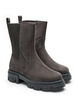 Chunky-Stiefel aus Kunstwildleder, Braun, Packshot image number 1