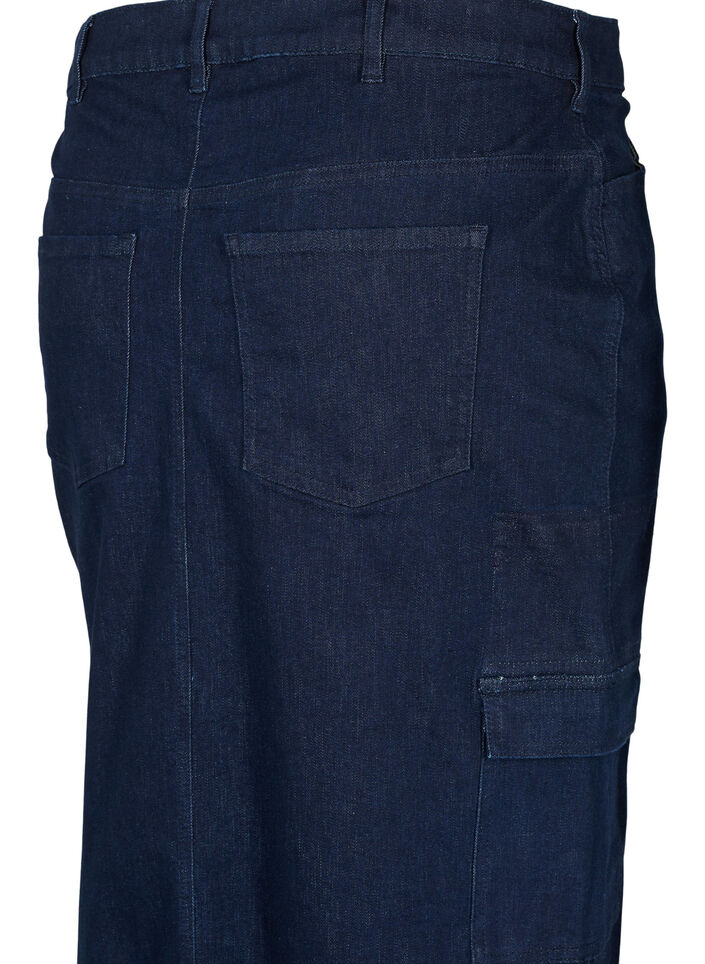 Maxirock aus Jeansstoff, Dark Blue Denim, Packshot image number 3