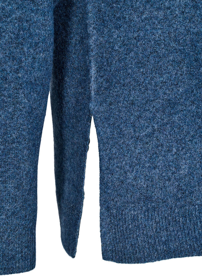 Stricktop aus Wolle mit Schlitzen, Bering Sea Mel., Packshot image number 3