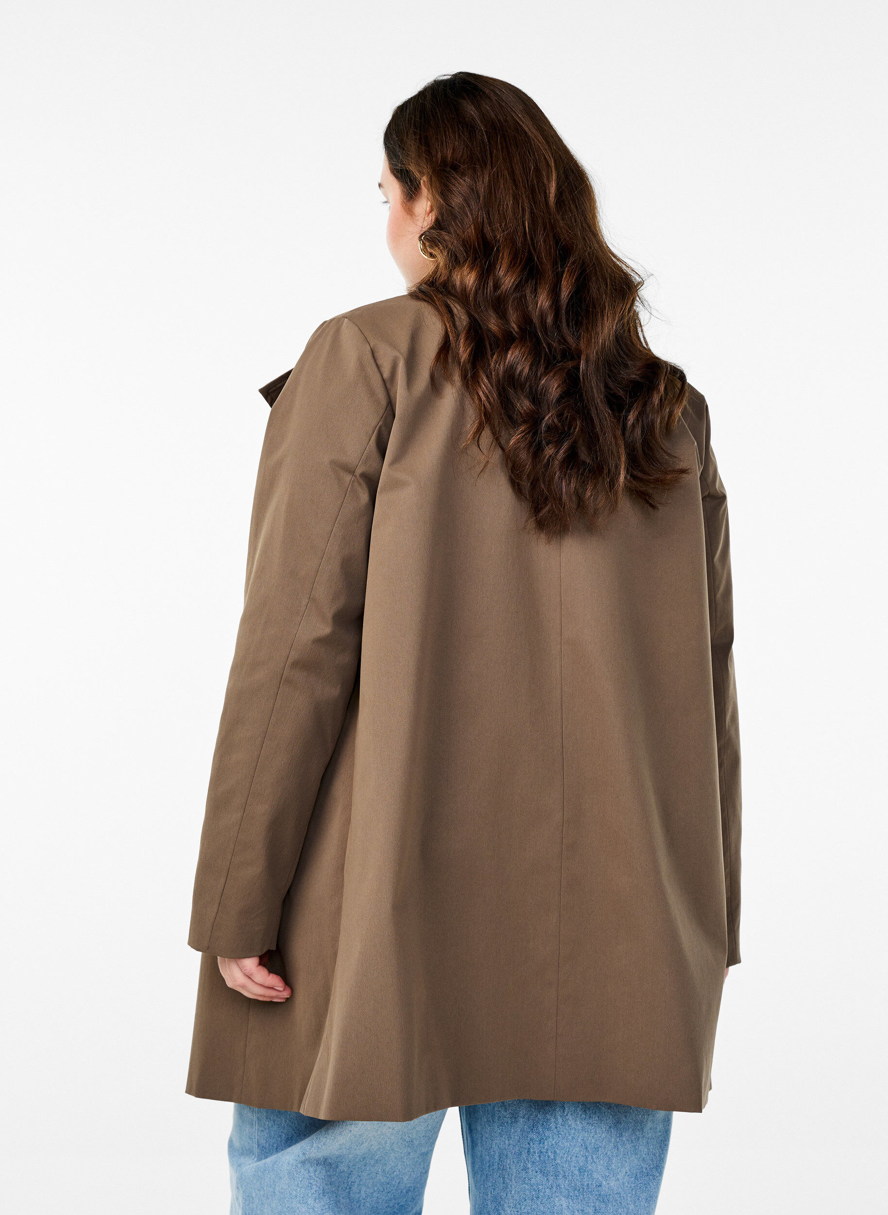 ZizziFr&uuml;hlingsjacke aus wasserabweisendem Material mit A-Linie, Braun, Model image number 2