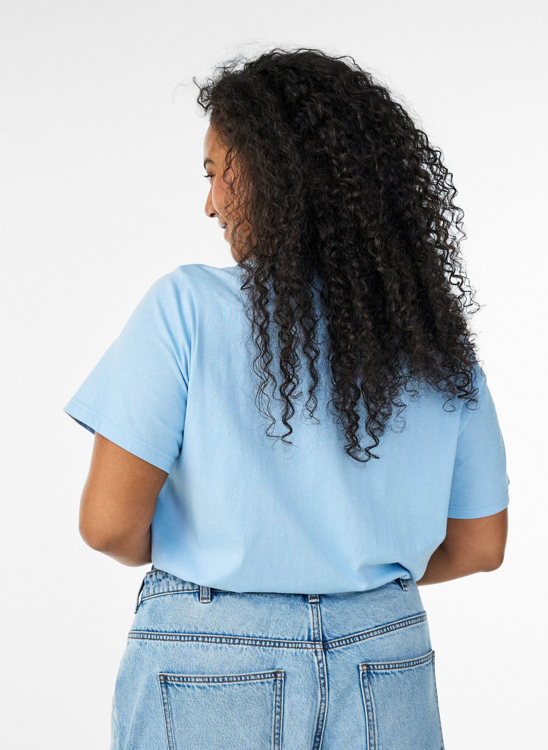 ZizziT-Shirt aus Baumwolle mit Print, Blau, Model image number 2