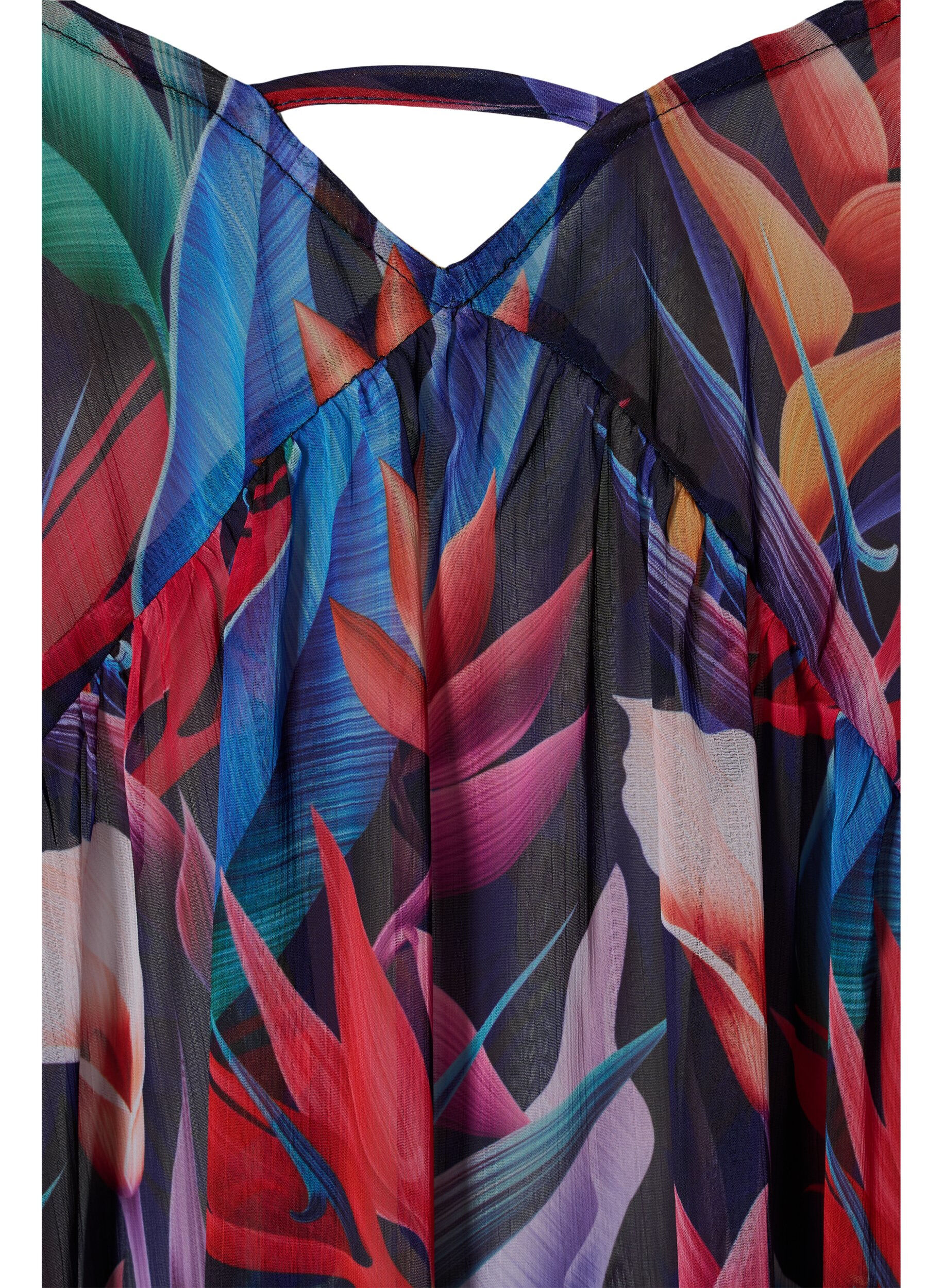 ZizziStrandkleid mit Blumenmuster und Tr&auml;ger, Bright Leaf, Packshot image number 2