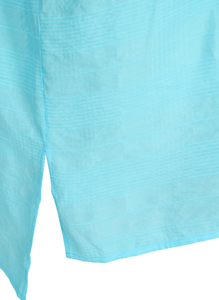 Langes Shirt aus Viskose mit Textur, Bachelor Button, Packshot image number 3