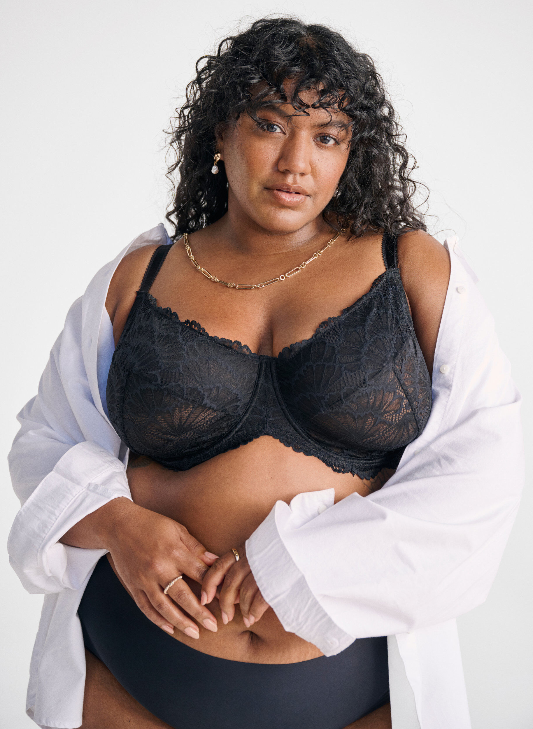 ZizziVollschalen-BH aus Spitze mit B&uuml;gel, Schwarz, Image image number 0