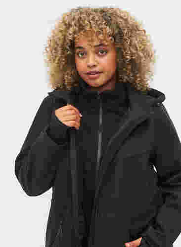 Softshell-Jacke mit Fleece, Black Solid, Model image number 2