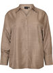 Lockere Bluse mit V-Ausschnitt, Braun, Packshot image number 0