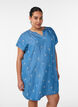 Kleid aus Lyocell mit Denim-Look und bestickten Blumen, Blau, Model image number 0