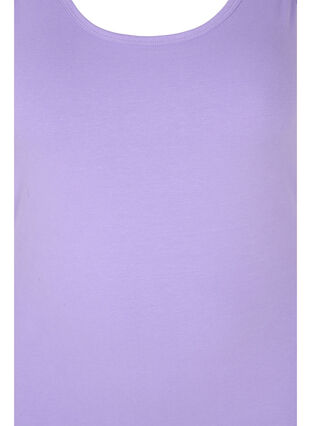 Einfarbiges basic Top aus Baumwolle, Paisley Purple, Packshot image number 2