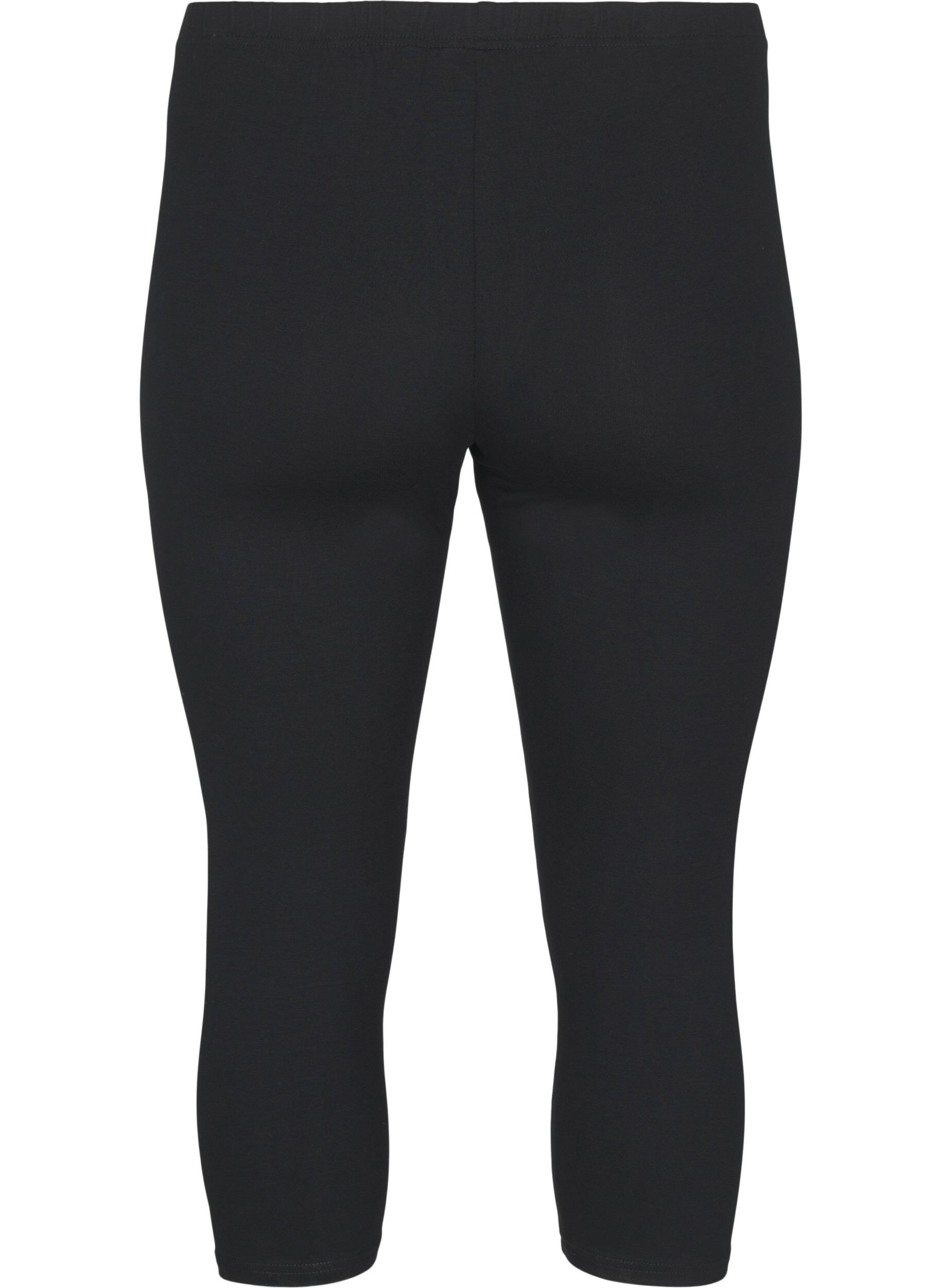ZizziBasic-Leggings mit 3/4-L&auml;nge aus Viskose, Black, Packshot image number 1