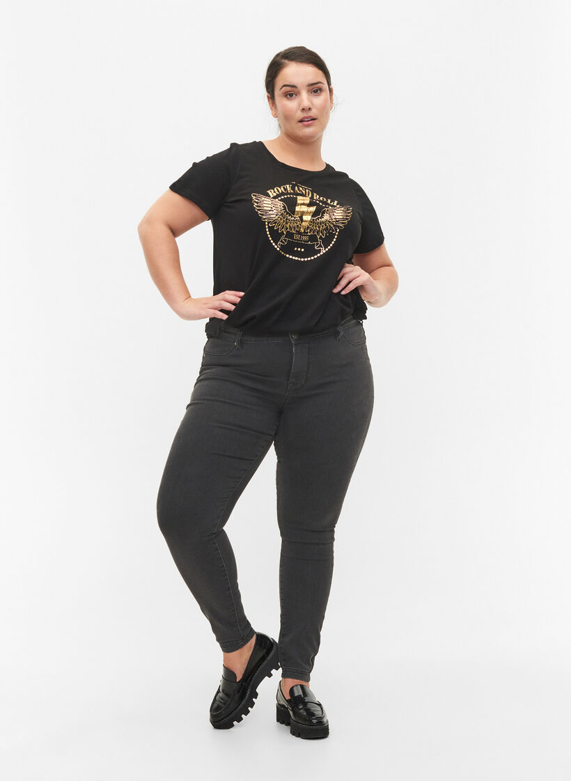 Jeggings aus Baumwollmischung, Grey Denim, Model image number 0