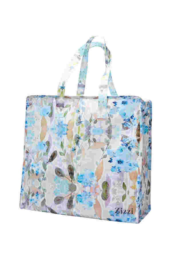 Einkaufstasche mit Reißverschluss, Humus Flower AOP, Packshot image number 1
