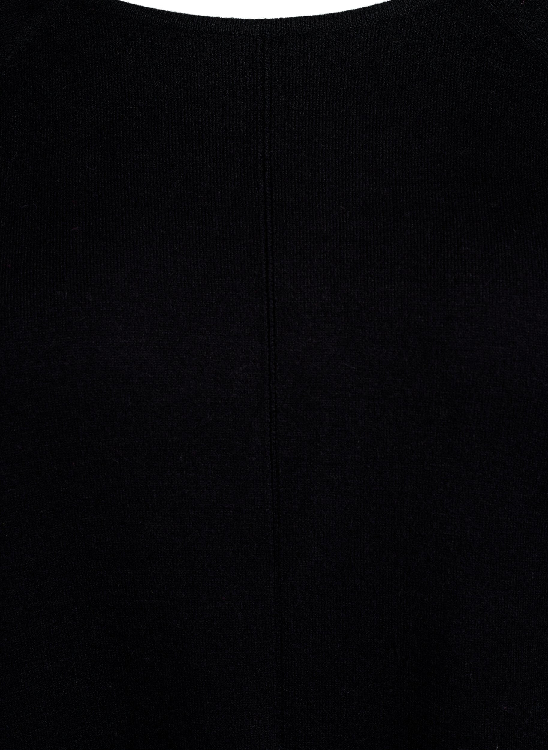 ZizziStrickkleid mit Rundhalsausschnitt und Strickmuster, Black, Packshot image number 2