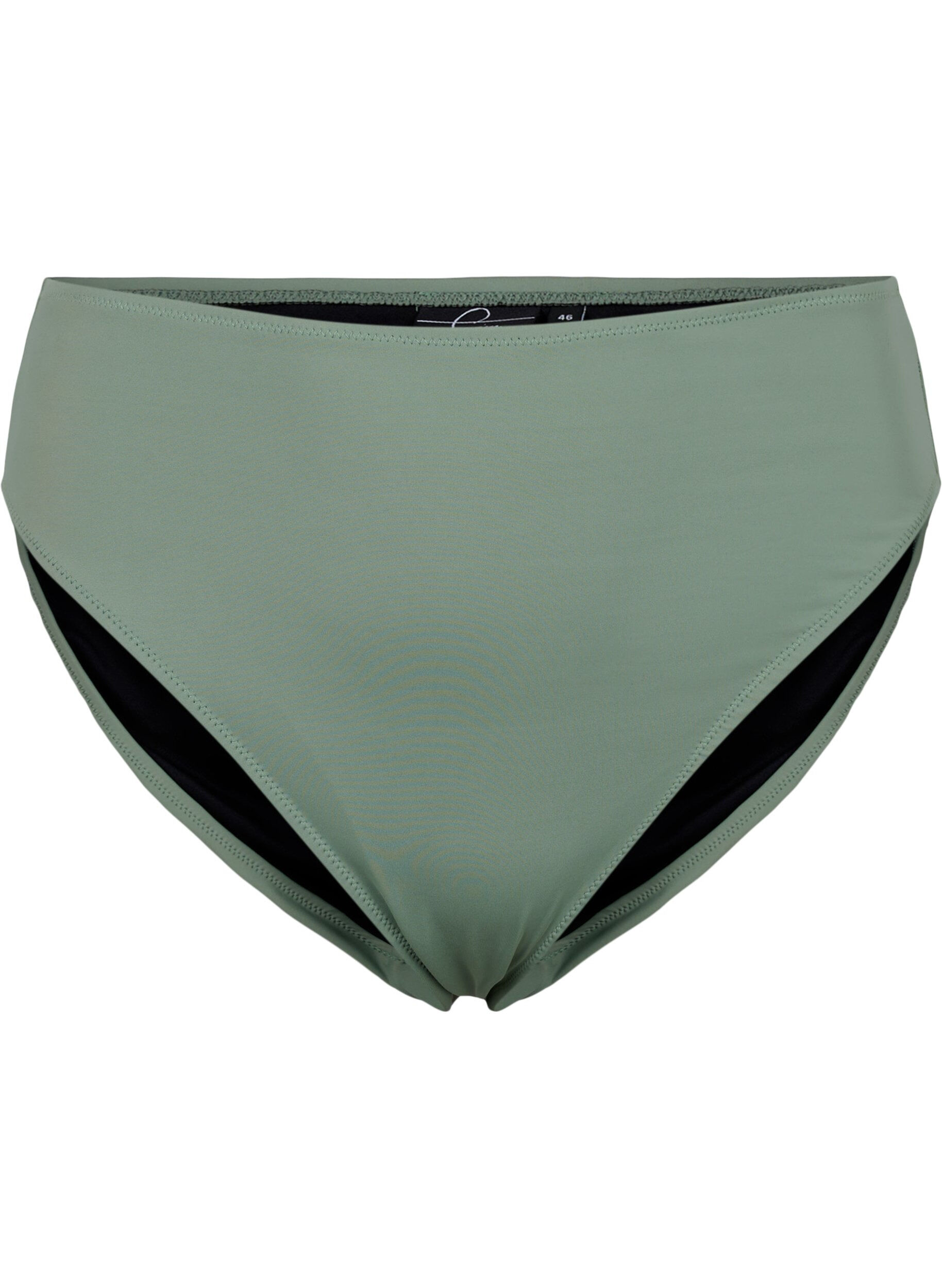 ZizziTai-Bikinipanty mit normaler Taille, Gr&uuml;n, Packshot image number 0
