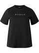 T-Shirt aus Bio-Baumwolle mit Text, Black &Eacute;TOILE, Packshot image number 0