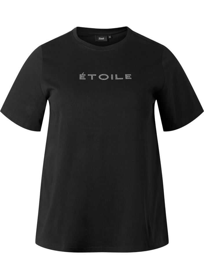 T-Shirt aus Bio-Baumwolle mit Text, Black &Eacute;TOILE, Packshot image number 0