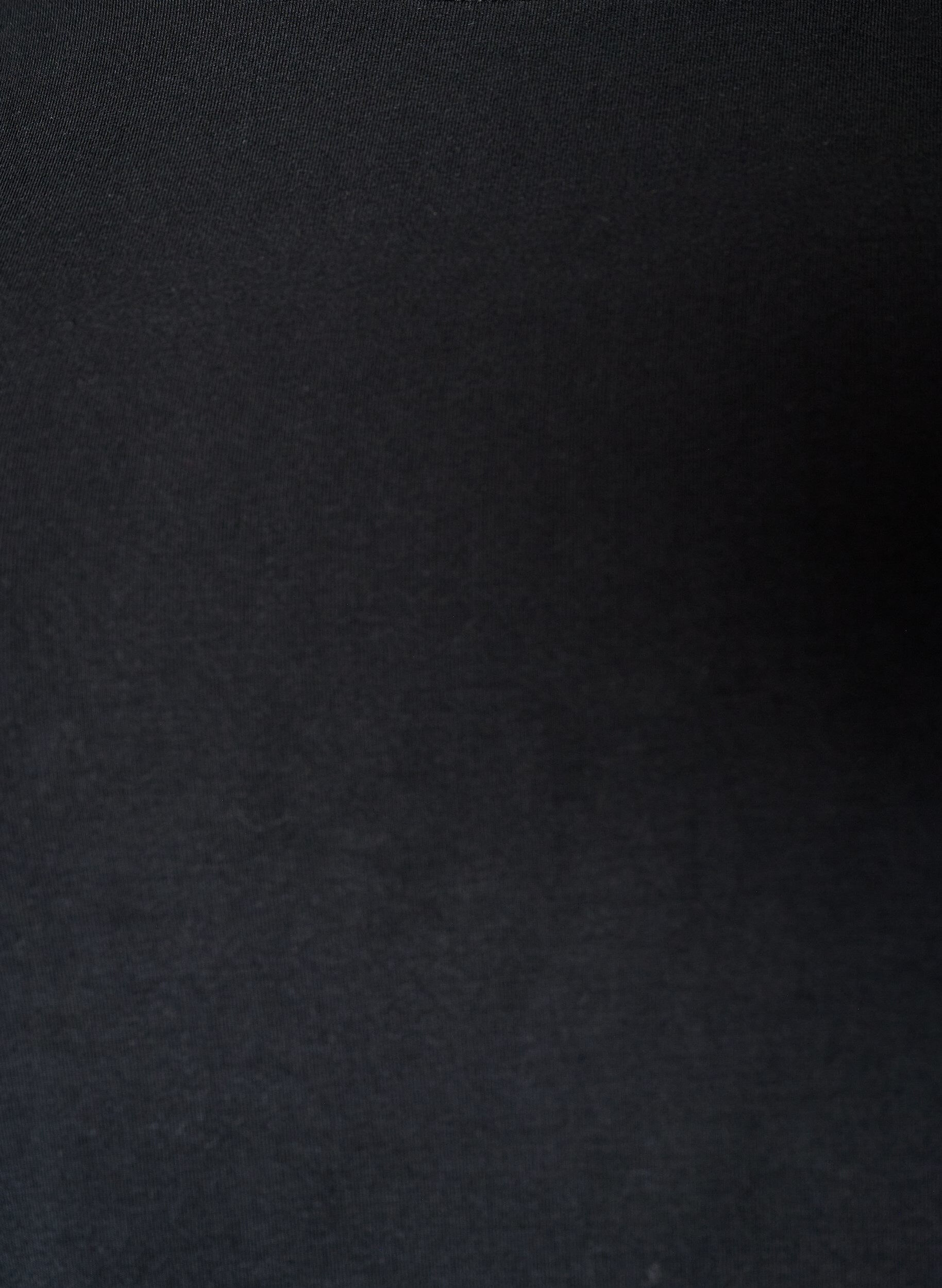 ZizziNacht-T-Shirt aus Modal mit Kontrastband, Schwarz, Packshot image number 2
