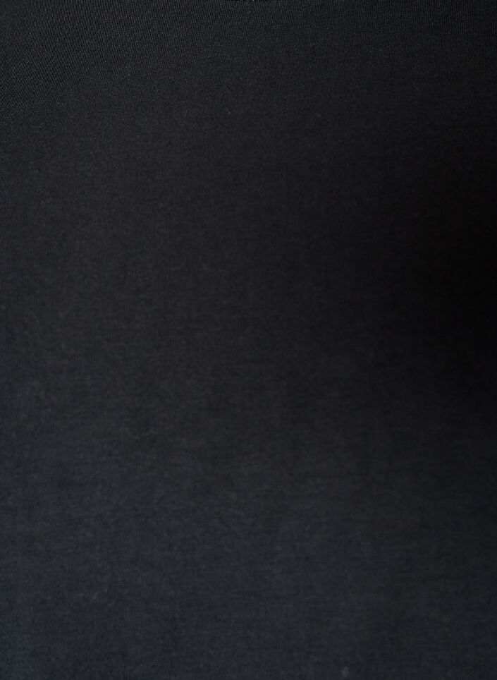 Nacht-T-Shirt aus Modal mit Kontrastband, Schwarz, Packshot image number 2