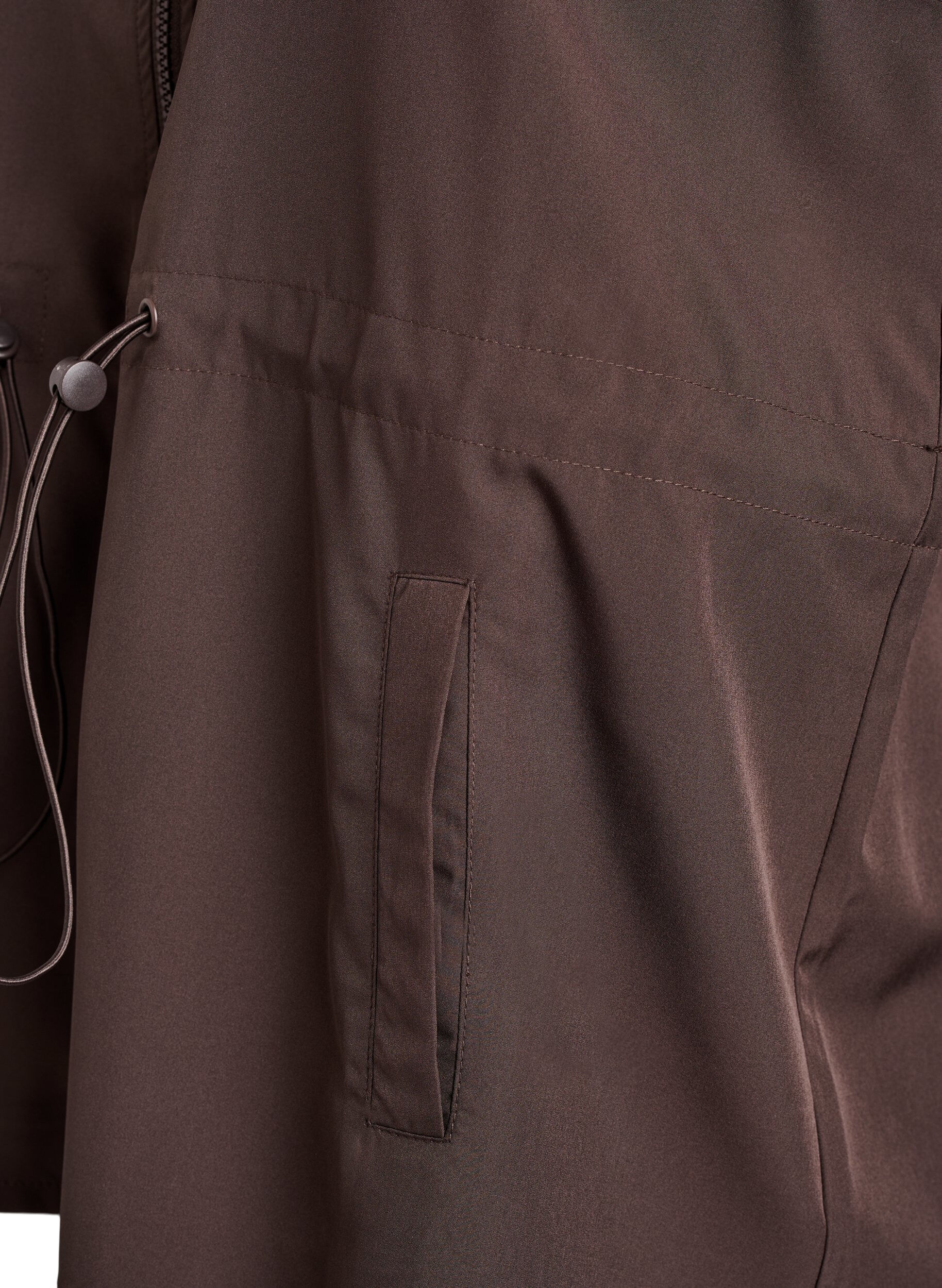 Zizzi&Auml;rmellose Weste mit Gummizug in der Taille, Braun, Packshot image number 3