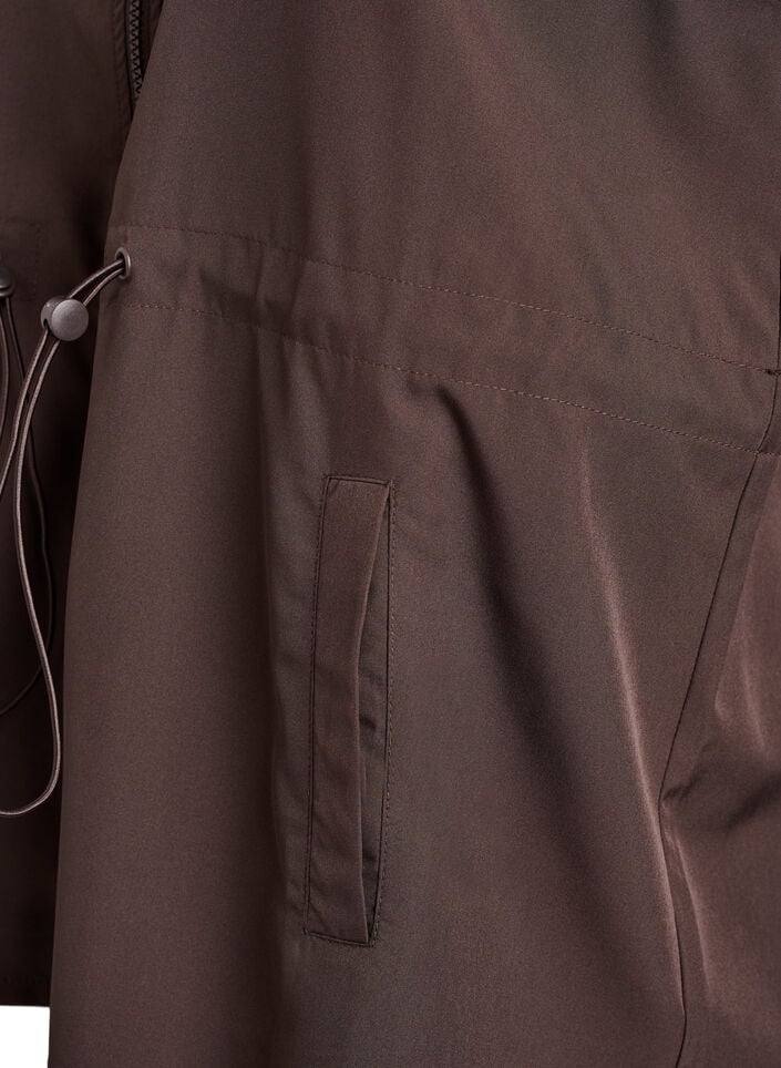 &Auml;rmellose Weste mit Gummizug in der Taille, Braun, Packshot image number 3