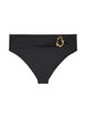 Hoch taillierter Tai-Bikini-Slip mit Golddetail, Schwarz, Packshot image number 0