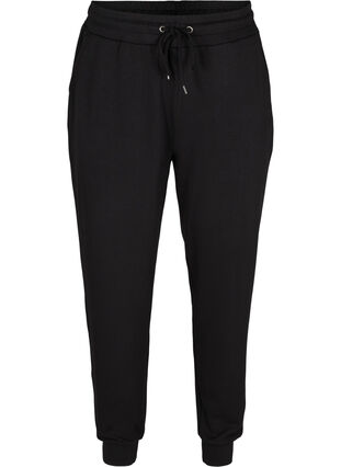 Sweatpants mit Taschen und Kordelzug, Black, Packshot image number 0
