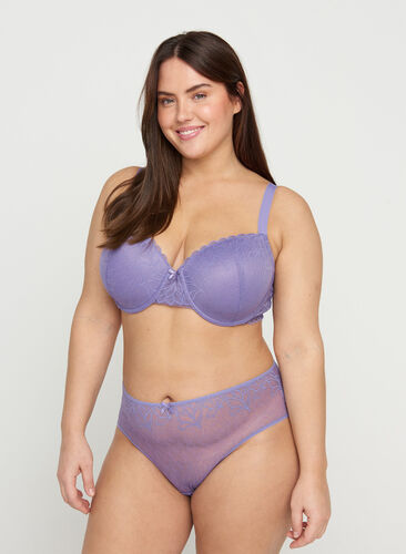 Slip mit Spitze und normaler Taillenhöhe, Purple Haze, Model image number 0