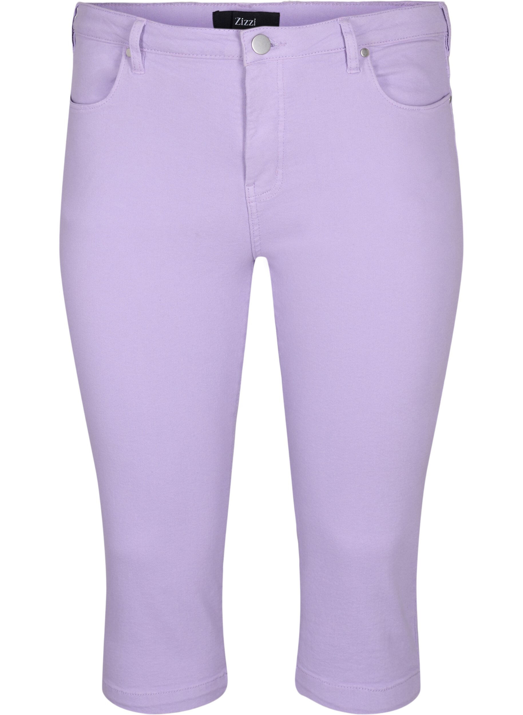ZizziEng anliegende Emily Capri-Hose, Lavender, Packshot image number 0