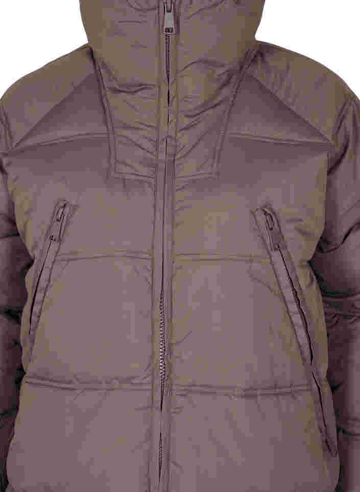 Winterjacke mit Taschen und hohem Kragen, Iron, Packshot image number 2