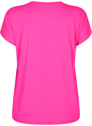 Kurzärmeliges Trainings-T-Shirt, Neon Pink Glo, Packshot image number 1