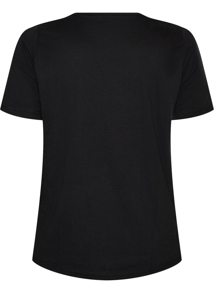 T-shirt with motif, Black, Packshot image number 1