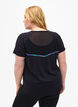 Trainings-T-Shirt mit Mesh und reflektierenden Details, Black, Model image number 1