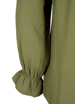 V-Ausschnitt Bluse mit langen Ärmeln, Kalamata, Packshot image number 3