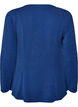 Bluse aus Jersey mit gerippter Struktur und A-Linien-Passform, Blau, Packshot image number 1