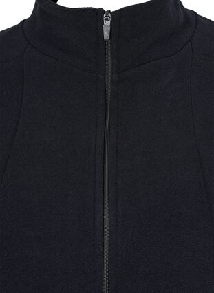 Fleecejacke mit Taschen und Reißverschluss, Black, Packshot image number 2