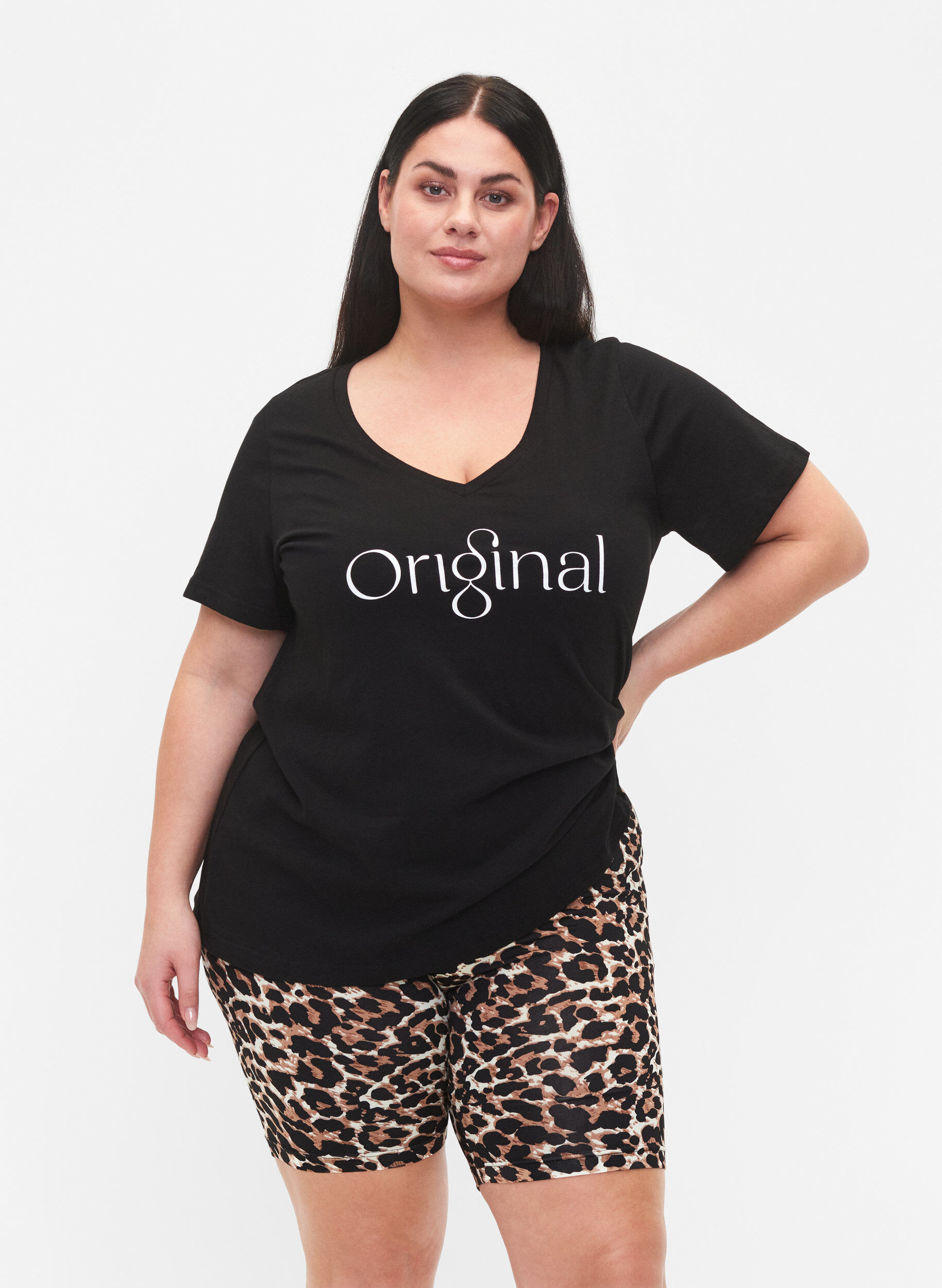 Zizzi2er-Pack Radlershorts, Schwarz, Model image number 0