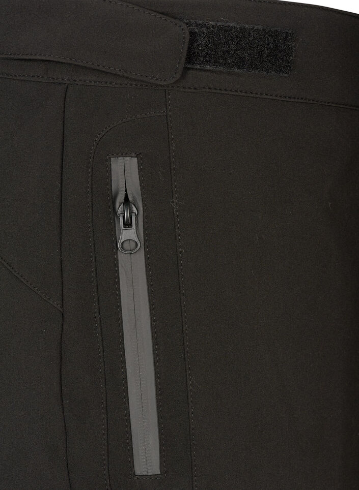 Softshell-Hose mit justierbarem Klettverschluss, Schwarz, Packshot image number 3