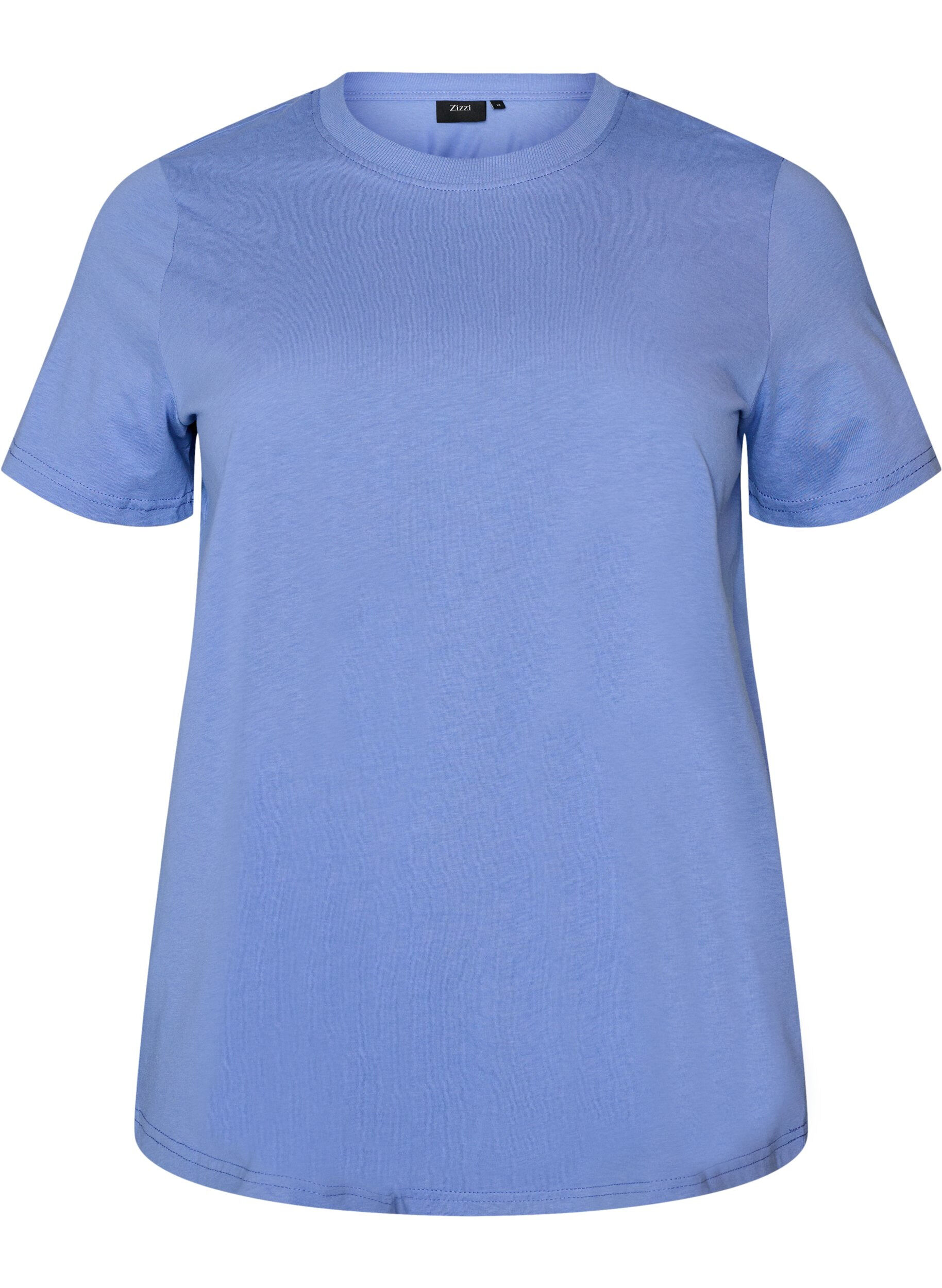 Basic T-Shirt aus Baumwolle mit Rundhalsausschnitt