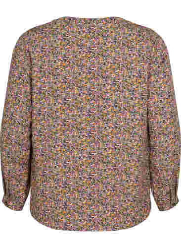 FLASH - Langärmelige Bluse mit Print, Multi Ditsy, Packshot image number 1