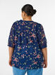 Gebl&uuml;mte Bluse mit V-Ausschnitt, Blau, Model image number 2