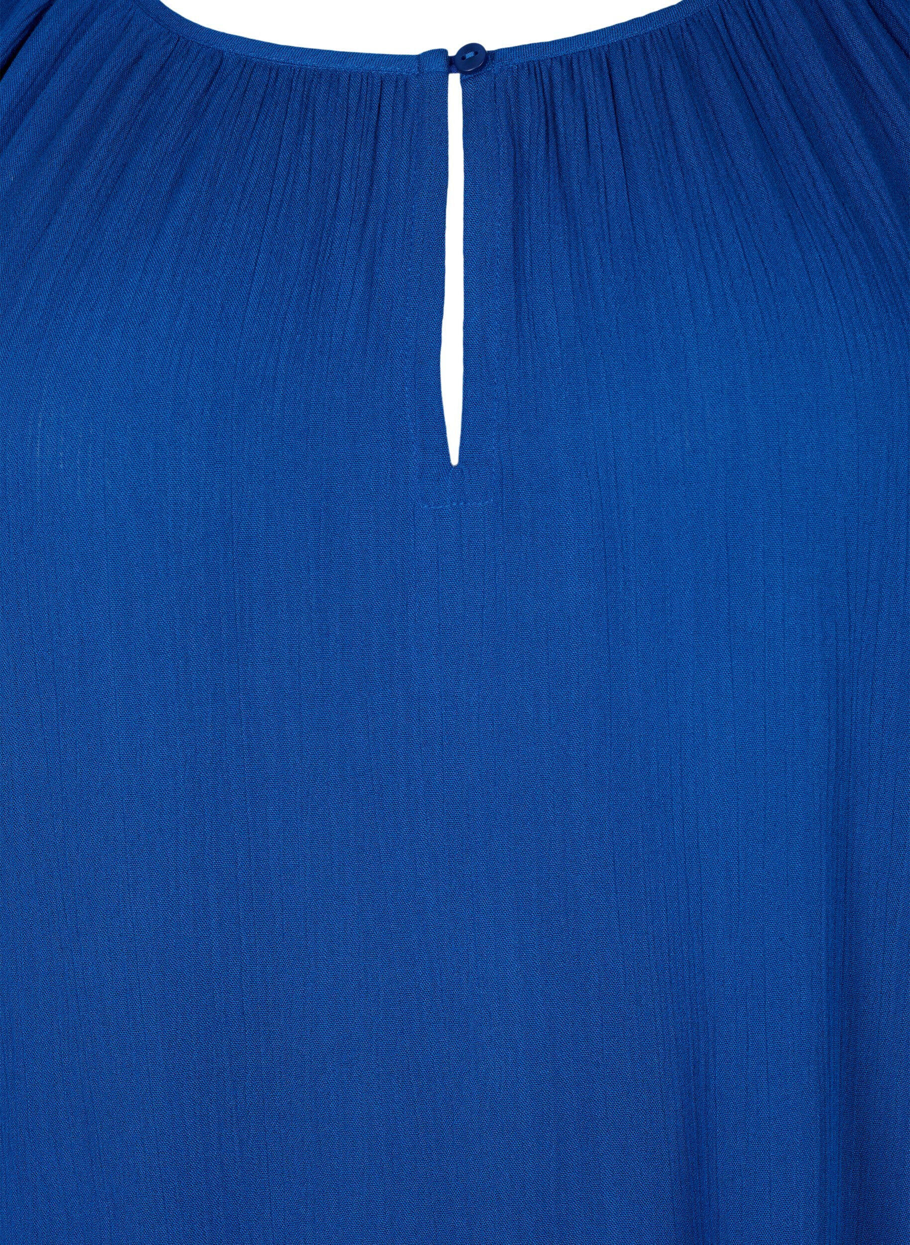 ZizziViskosetunika mit 3/4-&Auml;rmeln, Blau, Packshot image number 2