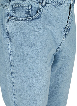 Cropped Mom Fit Mille Jeans mit lockerer Passform, Snow Wash 2, Packshot image number 2