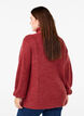 Strickpullover mit hohem Kragen und Rei&szlig;verschluss, Rot, Model image number 2