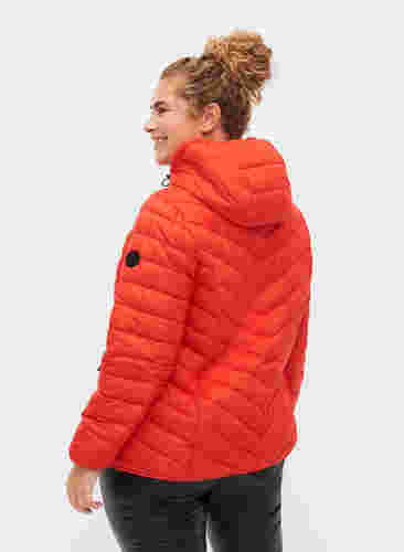 Leichte Steppjacke mit Kapuze, Fiery Red, Model image number 1
