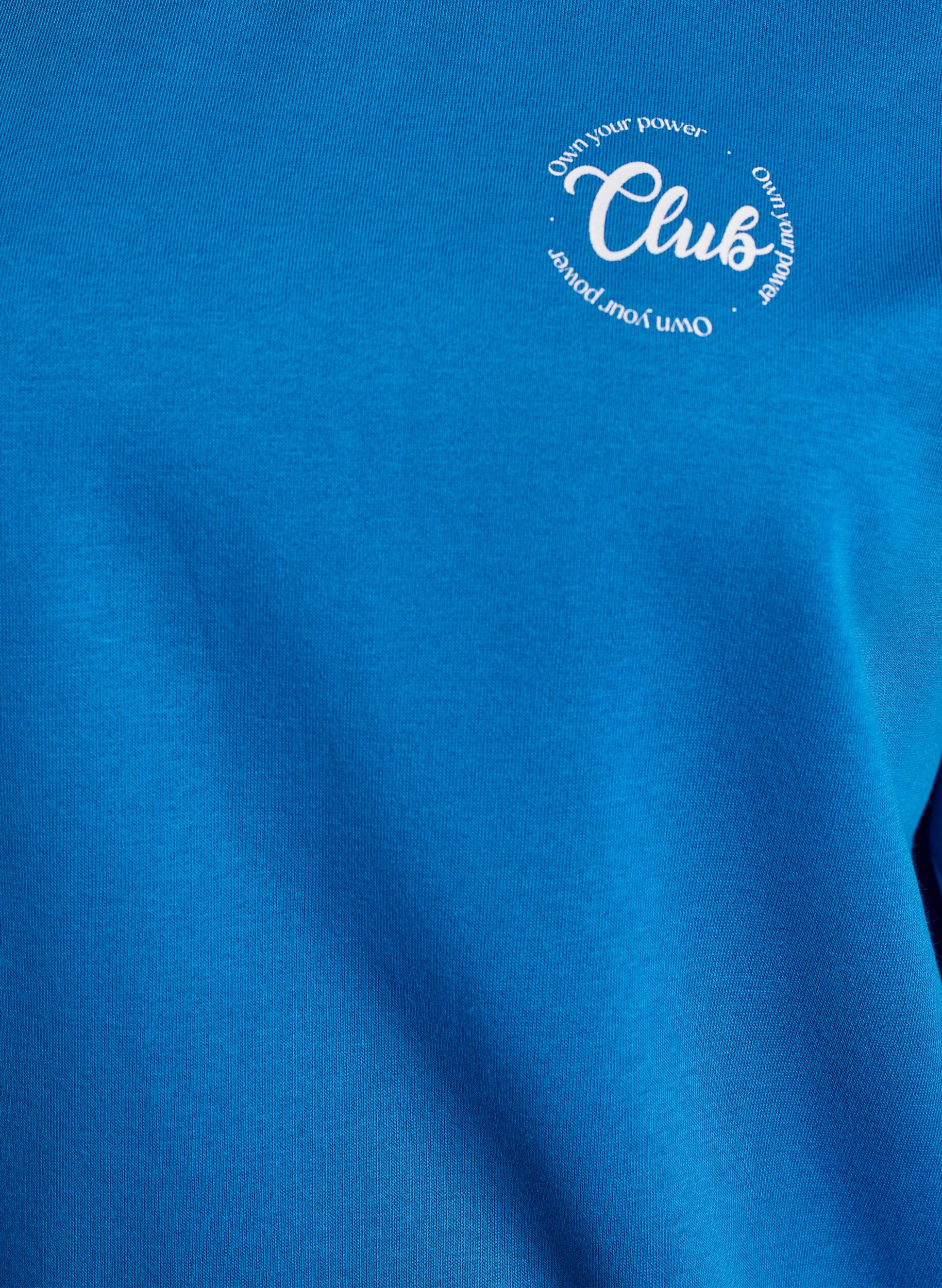 ZizziSweatshirt mit Textprint, Blau, Packshot image number 2