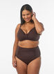 Bikini-Unterteil mit hoher Taille, Braun, Model image number 0