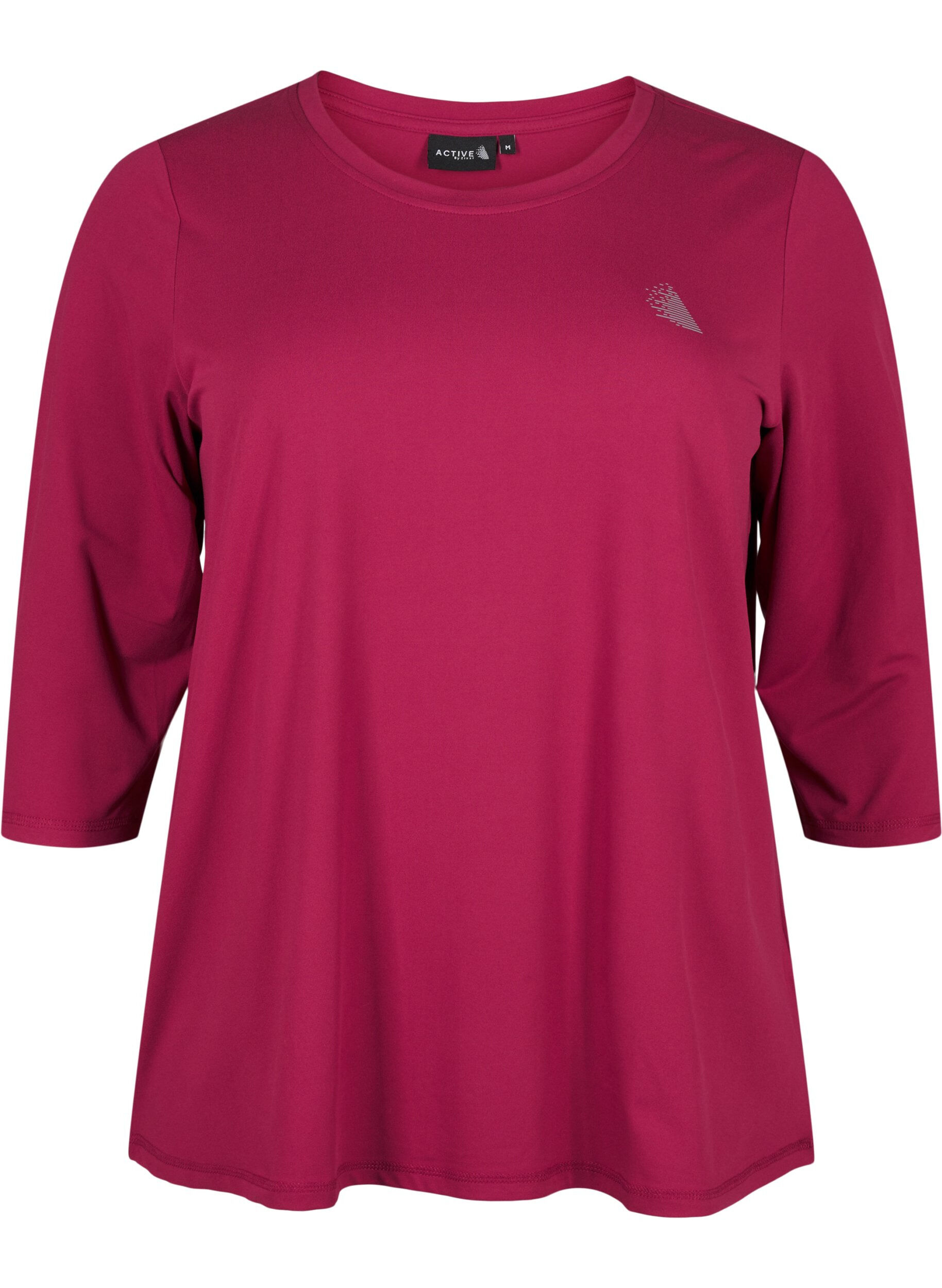 Zizzi Trainingsbluse mit 3/4 &Auml;rmeln, Rot, Packshot image number 0