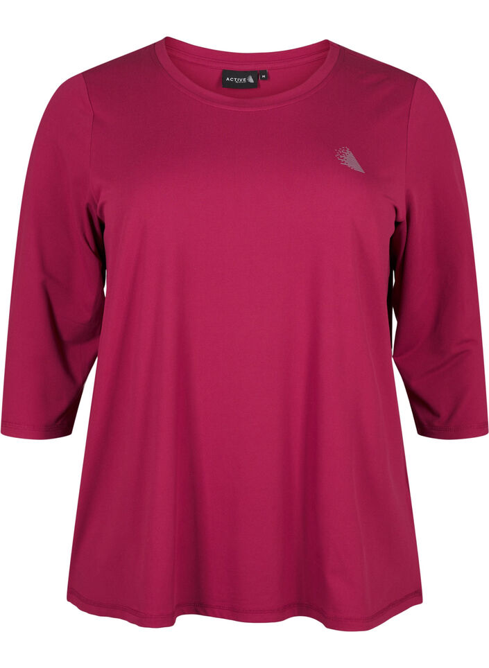  Trainingsbluse mit 3/4 &Auml;rmeln, Rot, Packshot image number 0