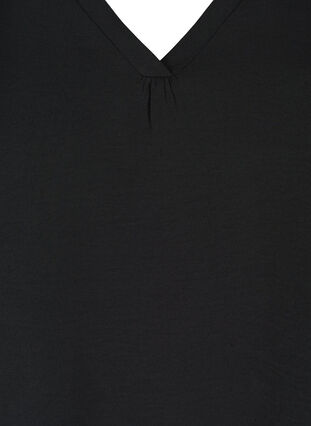 Bluse mit transparenten Puffärmeln, Black, Packshot image number 2