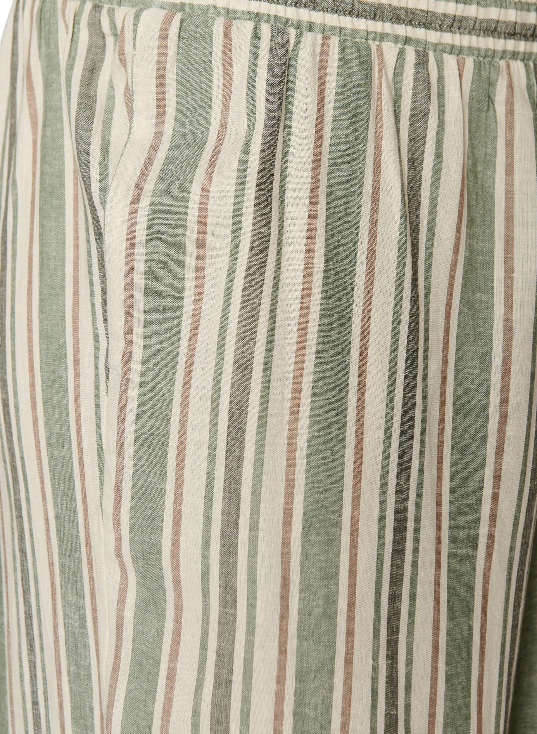 ZizziHose aus Leinen und Viskose mit weitem Bein, Vanille, Packshot image number 2