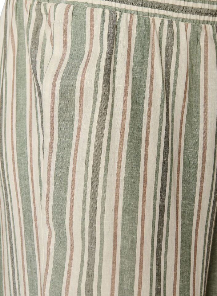 Hose aus Leinen und Viskose mit weitem Bein, Vanille, Packshot image number 2